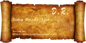 Daka Rozália névjegykártya