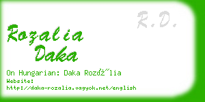 rozalia daka business card